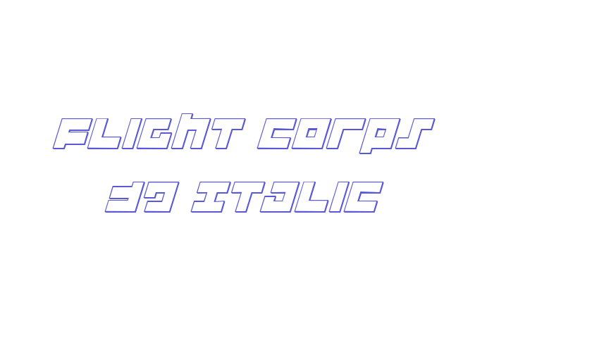 Flight Corps 3D Italic Font Download