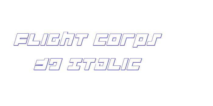 Flight Corps 3D Italic Font Download