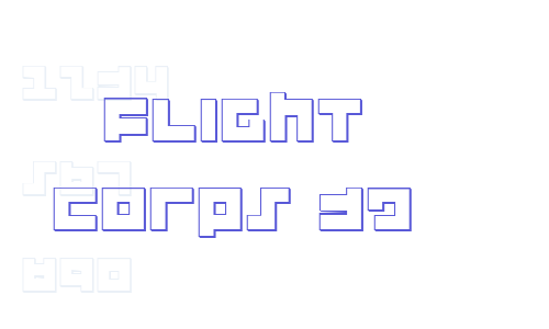 Flight Corps 3D Font Download