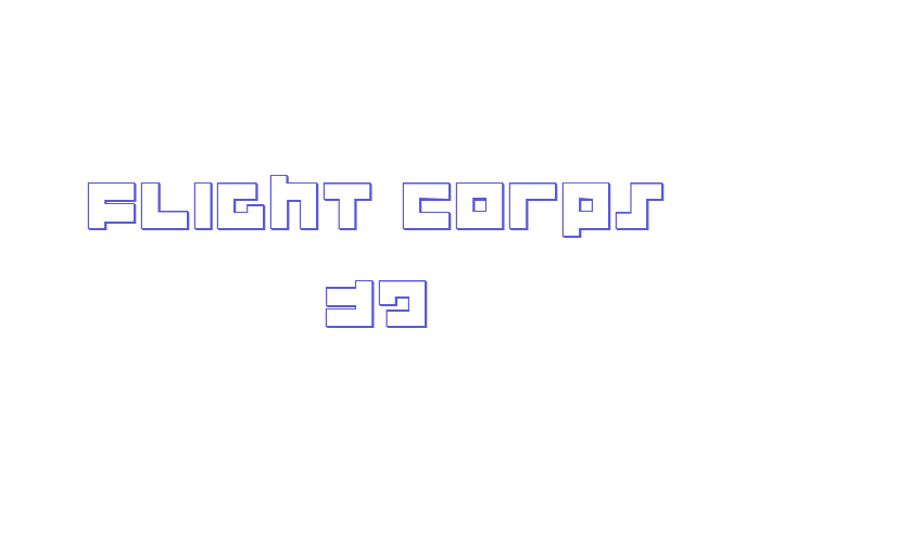 Flight Corps 3D Font Download