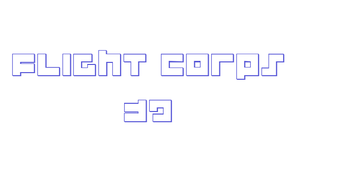 Flight Corps 3D Font