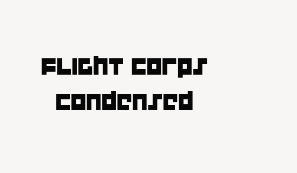 Flight Corps Condensed Font