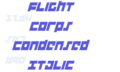 Flight Corps Condensed Italic Font Download