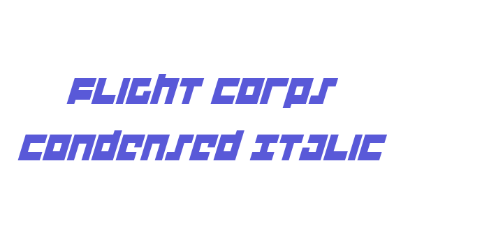 Flight Corps Condensed Italic Font Download