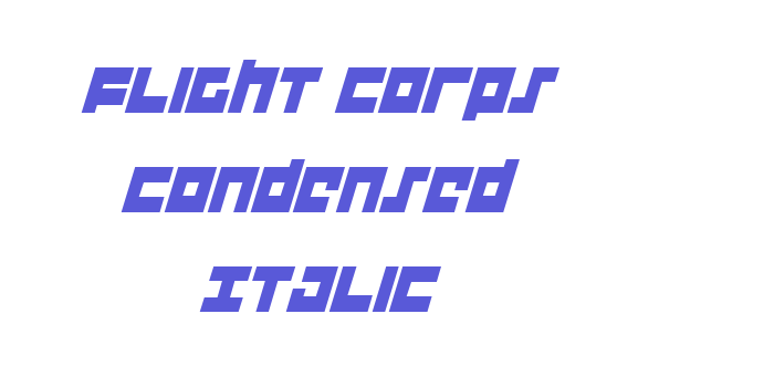 Flight Corps Condensed Italic Font