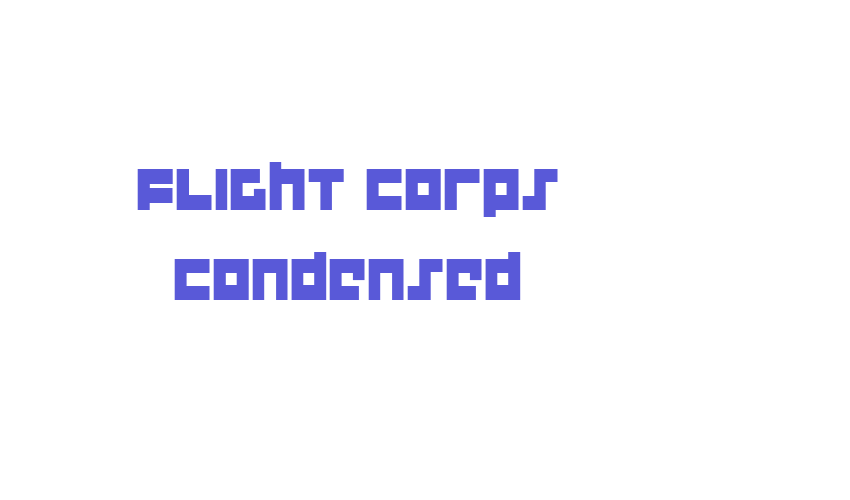 Flight Corps Condensed Font Download