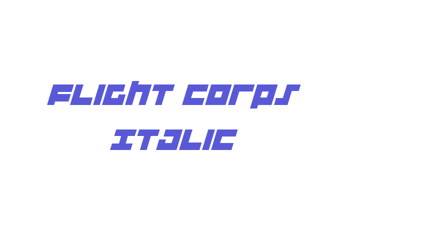 Flight Corps Italic Font Download