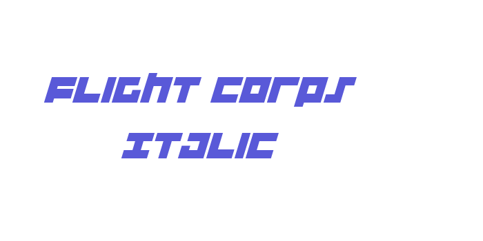 Flight Corps Italic Font Download