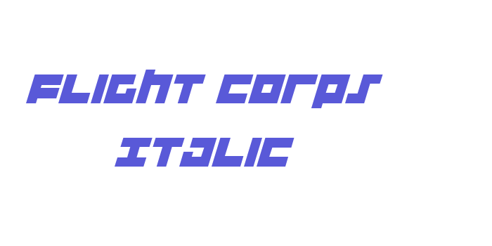 Flight Corps Italic Font