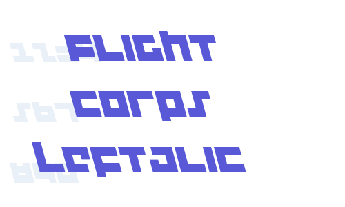 Flight Corps Leftalic Font Download