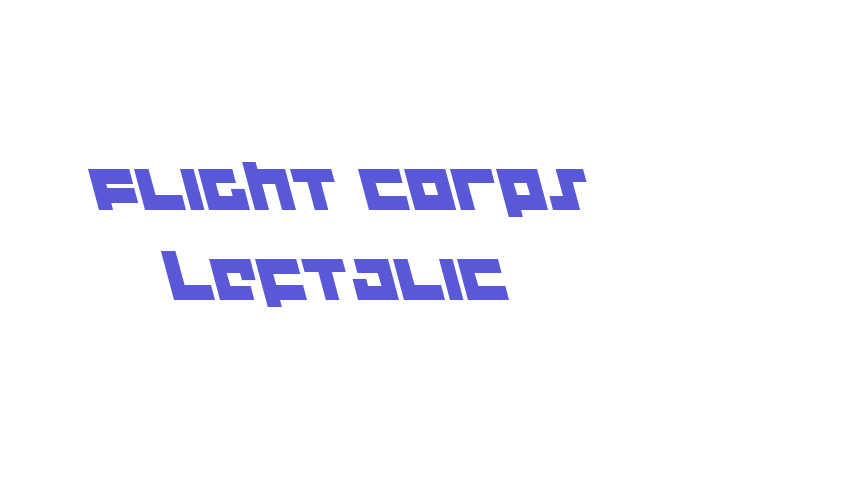 Flight Corps Leftalic Font Download