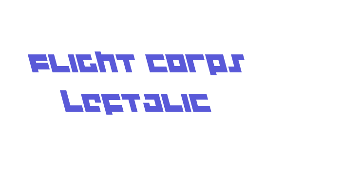 Flight Corps Leftalic Font Download