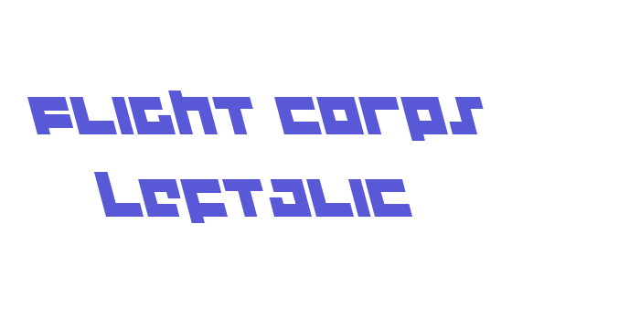 Flight Corps Leftalic Font