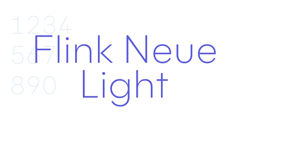 Flink Neue Light font free