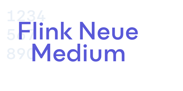 Flink Neue Medium font free