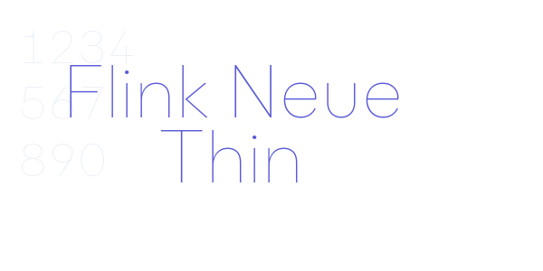 Flink Neue Thin font free