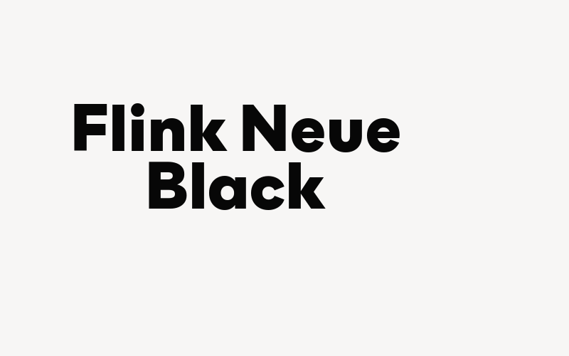 Flink Neue Black Font