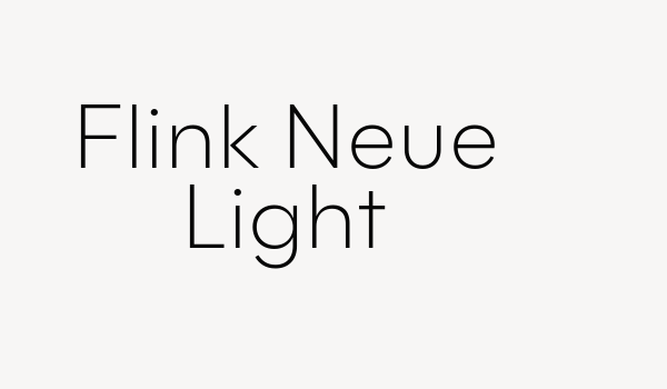 Flink Neue Light Font