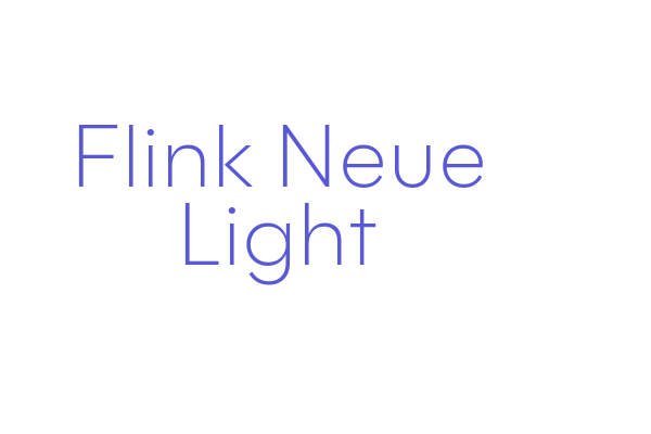 Flink Neue Light Font