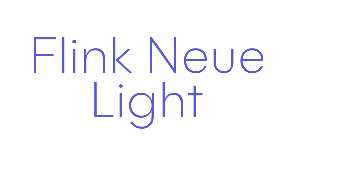 Flink Neue Light Font