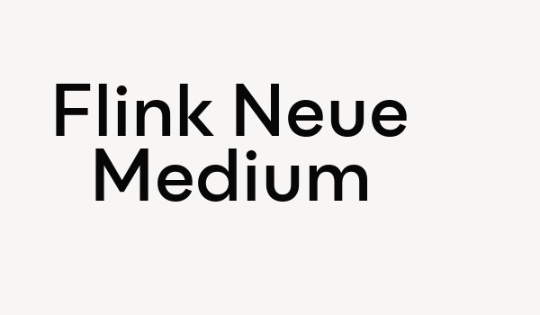 Flink Neue Medium Font