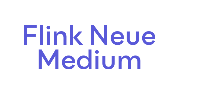 Flink Neue Medium Font Download