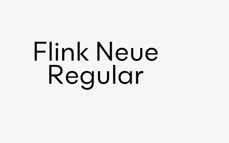 Flink Neue Regular Font