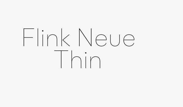 Flink Neue Thin Font