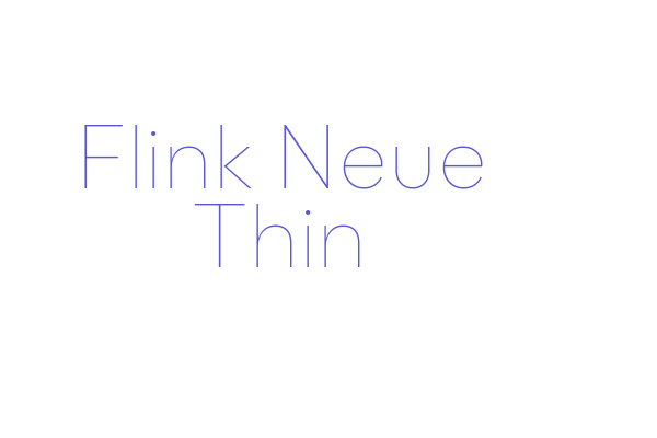 Flink Neue Thin Font