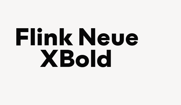 Flink Neue XBold Font