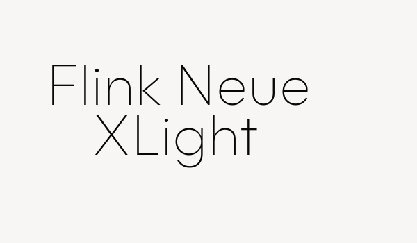 Flink Neue XLight Font