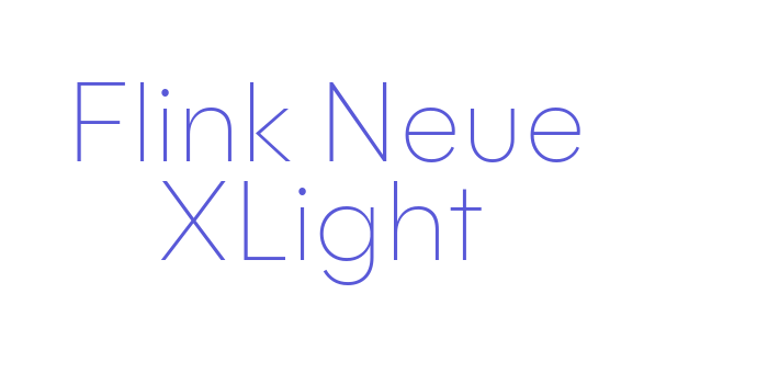 Flink Neue XLight Font