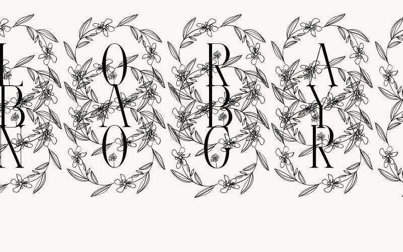 Floral Baby Monogram Font