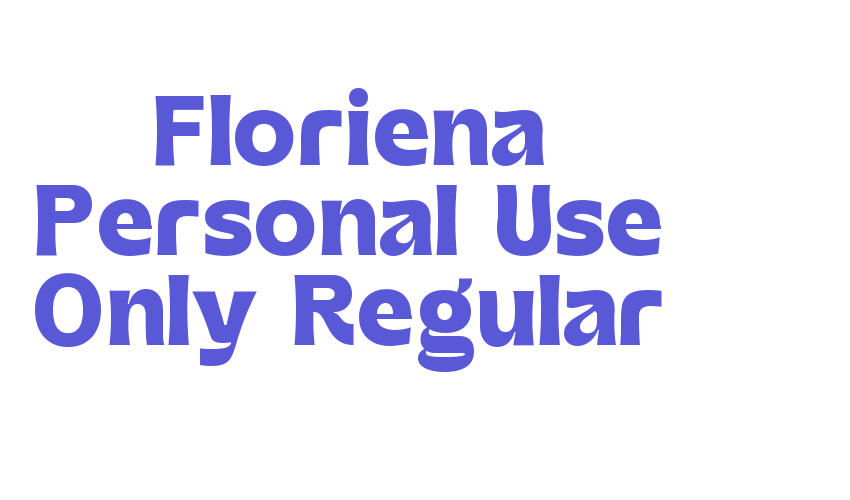 Floriena Personal Use Only Regular Font Download