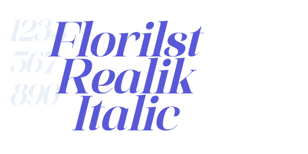 Florilst Realik Italic font