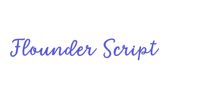 Flounder Script Font