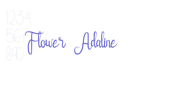 Flower Adaline font free