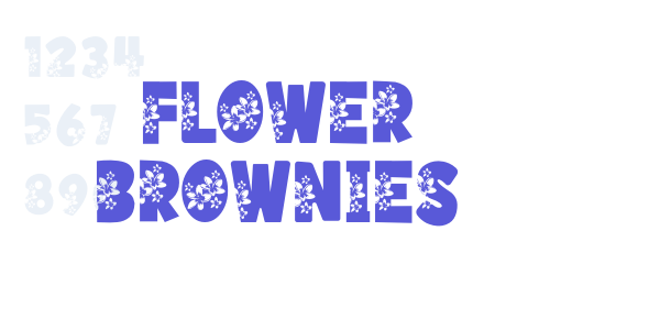 Flower Brownies font free