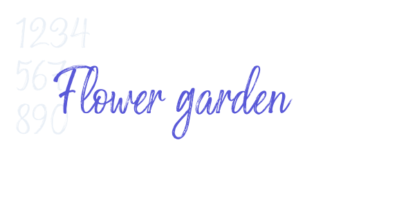 Flower garden font