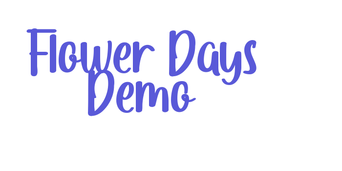 Flower Days Demo Font Download