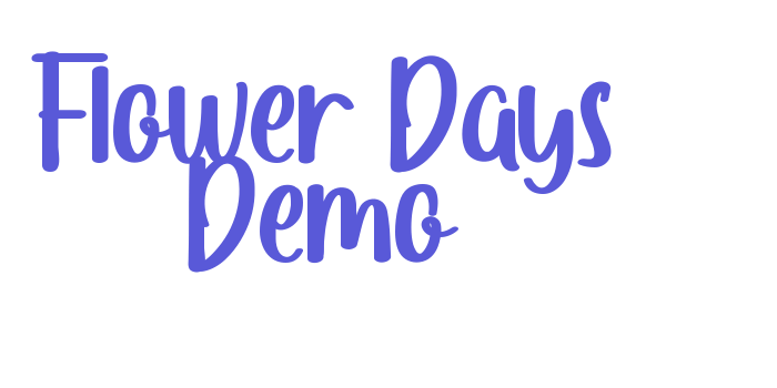 Flower Days Demo Font