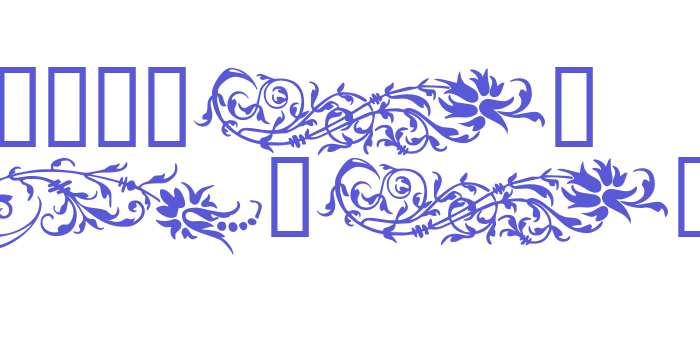 Flower Ornaments Font