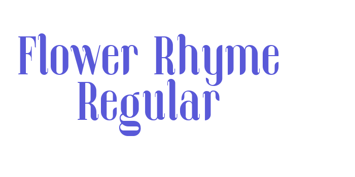 Flower Rhyme Regular Font