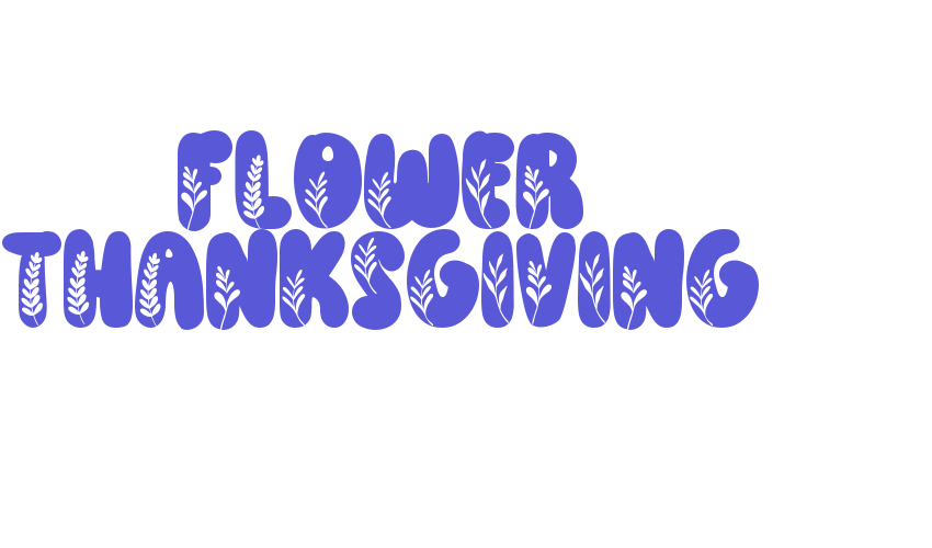 Flower Thanksgiving Font