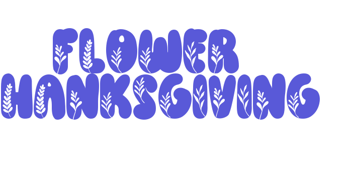 Flower Thanksgiving Font