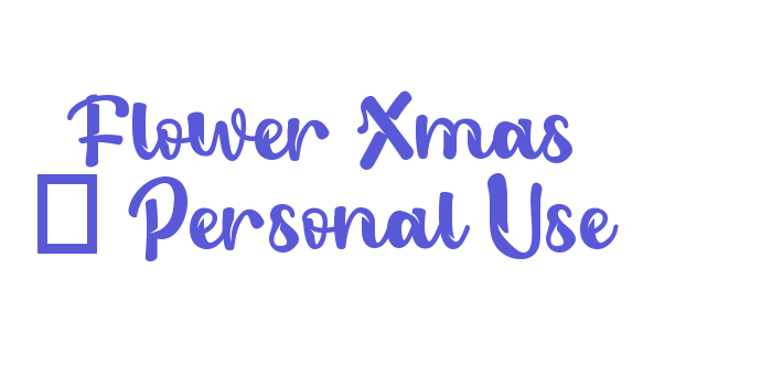 Flower Xmas – Personal Use Font Download