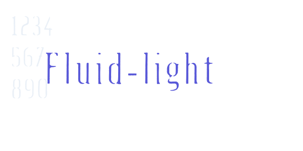 Fluid-light font free