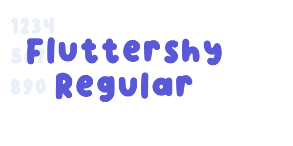 Fluttershy Regular font