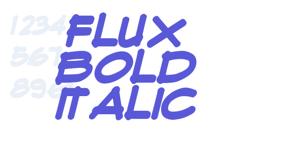 Flux Bold Italic font