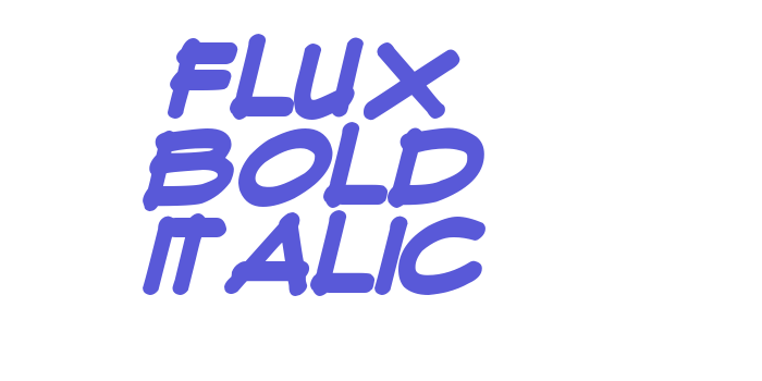 Flux Bold Italic Font Download